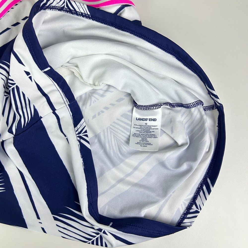 Set of 2 Lands' End Multicolor Printed Pullover Beach Tankini Kids Size 12 & 14 - Picture 11 of 12